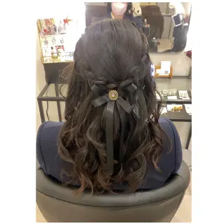 セミロング ヘアアレンジ Mikazuki オーナーTeradaのマツエク・マツパデザイン