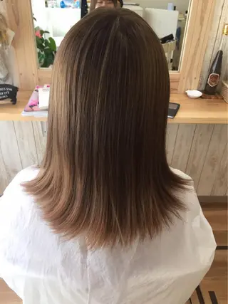 ミディアム カラー パーマ ヘアアレンジ hair &make EPICRUMIのヘアスタイル
