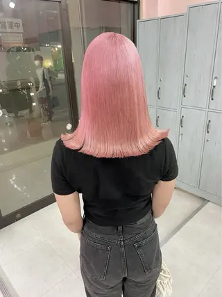 セミロング カラー 💕ブリーチ/ヘアメ 🎀YUUKAのヘアスタイル