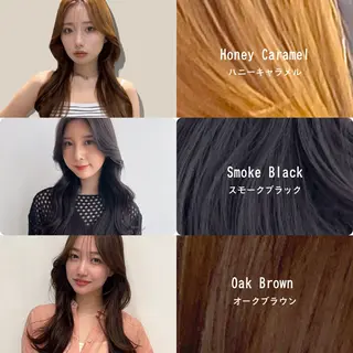 セミロング 恵比寿韓国レイヤー× 艶透明感カラー大場のヘアスタイル
