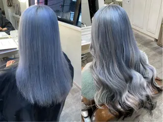 ロング カラー ミユ🎀長さ出し 🎨デザインカラーのヘアスタイル