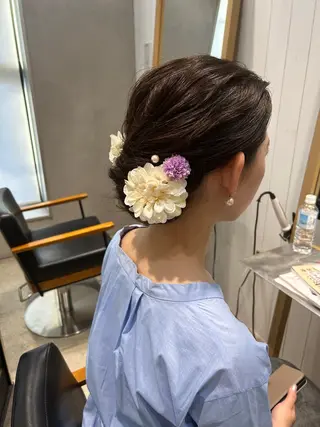 セミロング ヘアアレンジ ヒロミ/アレンジ/ アンニュイ/透け感のヘアスタイル