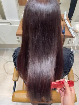 ロング カラー トゥサリ/ 海外ヘア/レイヤーのヘアスタイル