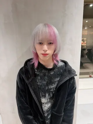 ショート カラー ハイトーン/ブリーチ /ウルフ/しゅーたのヘアスタイル