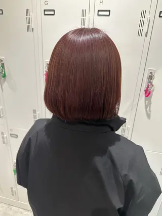 ミディアム カラー シールエクステ/ ブリーチカラーのヘアスタイル
