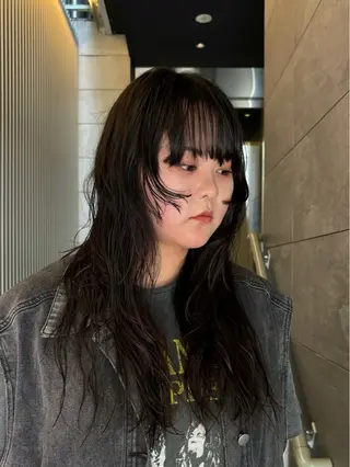 セミロング パーマ ウルフカット/パーマ mayo🌛🌀のヘアスタイル