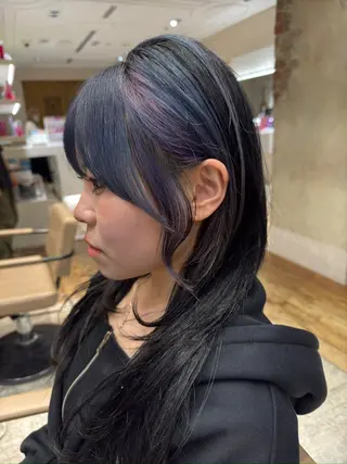 ミディアム 顔まわりカット 前髪カット安井楽人のヘアスタイル