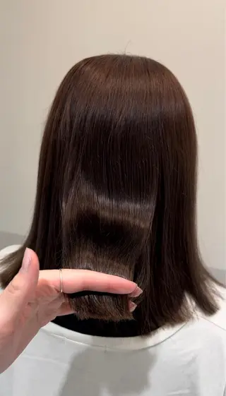 ミディアム 似合わせレイヤー/ 美髪縮毛矯正/ミナエのヘアスタイル