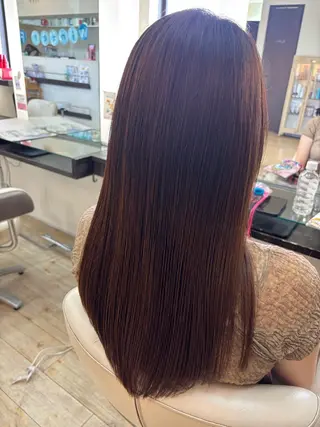 ロング カラー ルプラボウ 石黒よう子のヘアスタイル