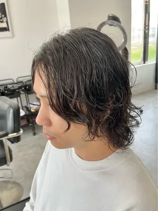 ロング パーマ メンズ 新潟メンズパーマ 新潟駅/小田拓実のヘアスタイル