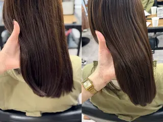 セミロング カラー パーマ ヘアアレンジ メンズ キッズ 骨格レイヤーカット 🌿美髪縮毛矯正のヘアスタイル