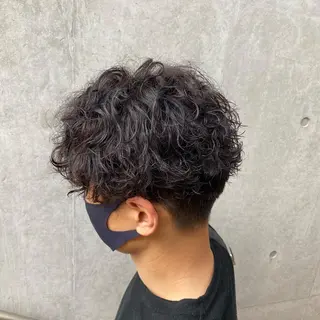 ショート パーマ メンズ 梅田茶屋町メンズ 専門美容師 山元一平のヘアスタイル