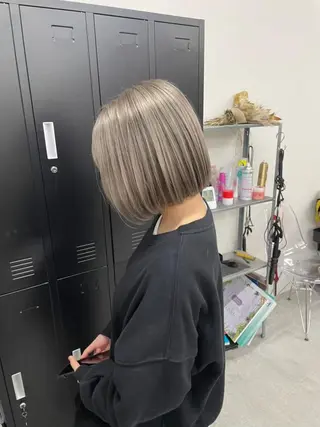 セミロング カラー パーマ ヘアアレンジ ネイル マツエク・マツパ アイブロウ カラー特化サロン大阪 ルービック江坂/新城のヘアスタイル