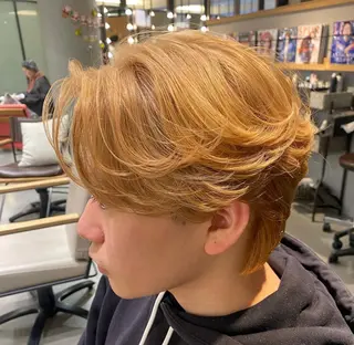 ミディアム パーマ unopulir 景山　凌のヘアスタイル