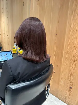セミロング カラー スキバサミを使わない カット🌼唯🌼のヘアスタイル