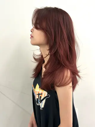 セミロング カラー fuu kaのヘアスタイル