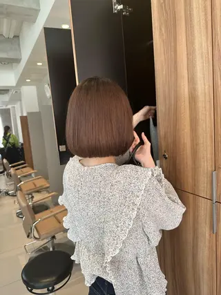 ミディアム 透明感モテ艶髪カラー Gallicaイリサのヘアスタイル