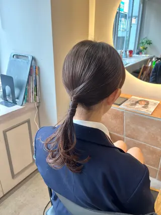 セミロング ヘアアレンジ メンズパーマ/ 横浜/佐藤桃香 🦥のヘアスタイル