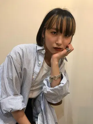 ミディアム 山口 朔弥のヘアスタイル