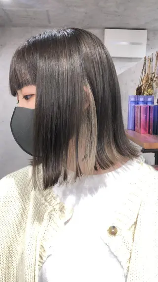ミディアム カラー ウルフ/デザイン/ 大阪/タカハシユウキのヘアスタイル