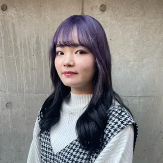 ロング カラー まるやま ひなこ/艶髪カラーのヘアスタイル
