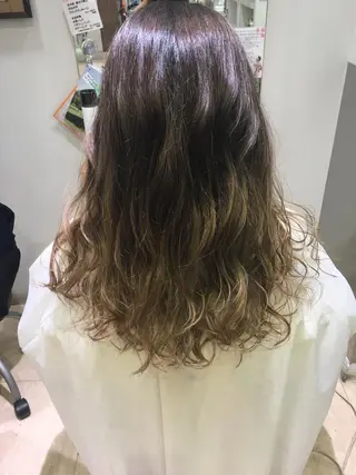 セミロング カラー ヘアアレンジ きむえり/髪質改善 /うねり広がり改善のヘアスタイル
