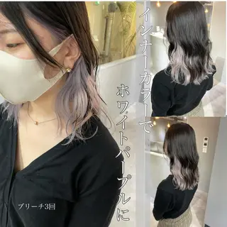 セミロング カラー ヘアアレンジ 美髪矯正・レイヤー 倉友哉のヘアスタイル