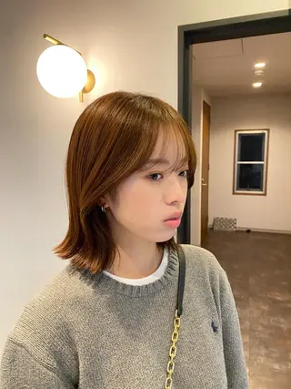 ミディアム 梅田美容室 SPADICユヅキ♠のヘアスタイル