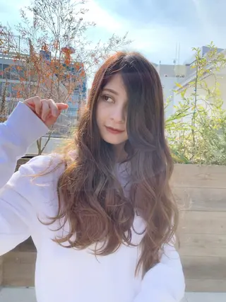 ロング カラー パーマ 名古屋駅/トップス タイリスト/大黒拓哉のヘアスタイル