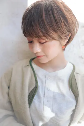 ショート カラー 岡安優太 顔まわり似合せが得意のヘアスタイル