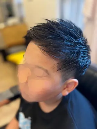 ショート パーマ メンズ キッズ HOOPbarber shop💈のヘアスタイル