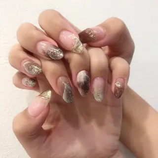 ロング カラー ヘアアレンジ キッズ ネイル マツエク・マツパ 福田 加奈のネイルデザイン