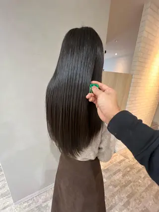 ロング 髪質改善 髪質改善カラーのヘアスタイル