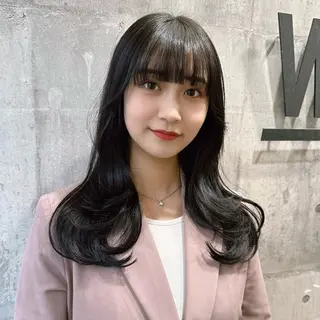 セミロング 韓国𝐻𝑎𝑖𝑟 🇰🇷🖤ハラのヘアスタイル