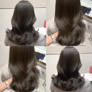 ロング カラー ヘアアレンジ 🤎小顔レイヤー /ベージュ🤎友香のヘアスタイル