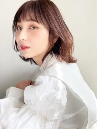 ミディアム 石川 理恵のヘアスタイル