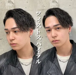 ショート カラー パーマ ヘアアレンジ メンズ 亀井隆汰/メンズ専門 パーマ特化美容師のヘアスタイル