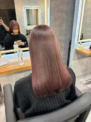 ロング カラー パーマ ヘアアレンジ 透明感ブリーチカラー 🌈TOMOHIROのヘアスタイル