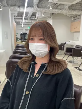 ロング カラー 新宿/韓国ヘア/ 髪質改善ストレートのヘアスタイル