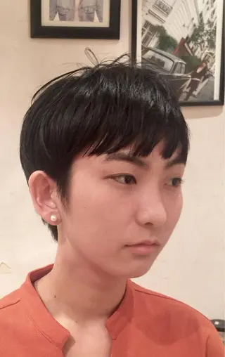 ショート カラー ヘアアレンジ 秋葉 一郎のヘアスタイル