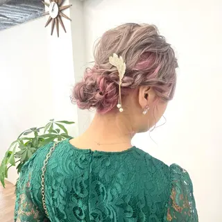 セミロング カラー ヘアアレンジ HIROKO / 透明感暖色カラー🎀のヘアスタイル
