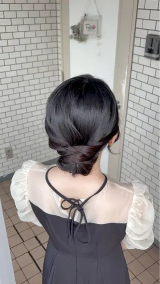 ロング ヘアアレンジ 参列♡デートゆるふわ ヘアメイク🎀みゆうのヘアスタイル