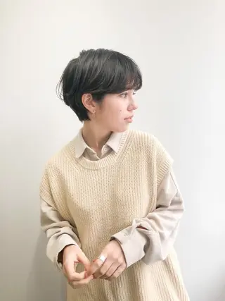 ミディアム パーマ カラー CEINE【セーヌ】 三軒茶屋のヘアスタイル