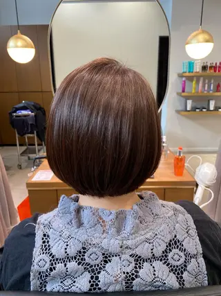 ミディアム カラー 髪質改善/縮毛矯正 /メンズパーマ川田のヘアスタイル