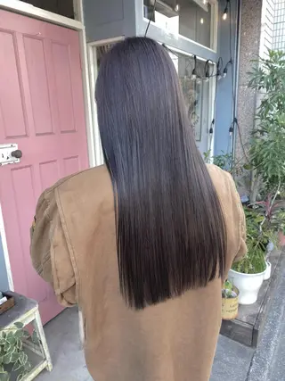 ロング カラー AYANO ／レイヤー／オリーブのヘアスタイル