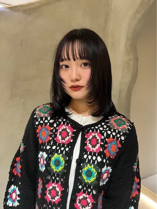 セミロング 横浜/レイヤー/ カネコのヘアスタイル