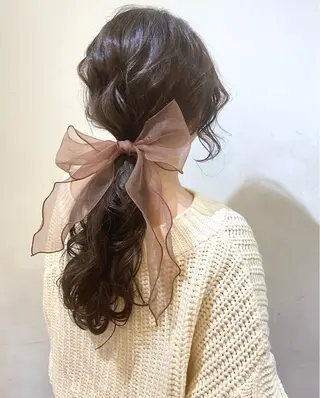 ミディアム カラー 顔周りカット・相談 レイヤーも◎しずくのヘアスタイル