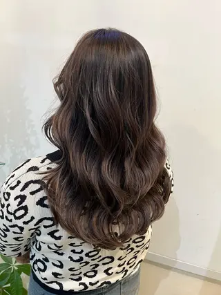 ロング カラー ブリーチしない暖色 カラー🥀杉 優菜のヘアスタイル