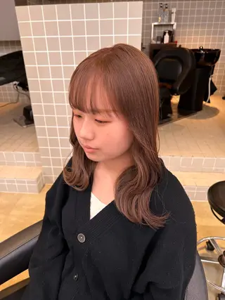 セミロング 💖札幌カラー 指名No.1💖玲奈のヘアスタイル