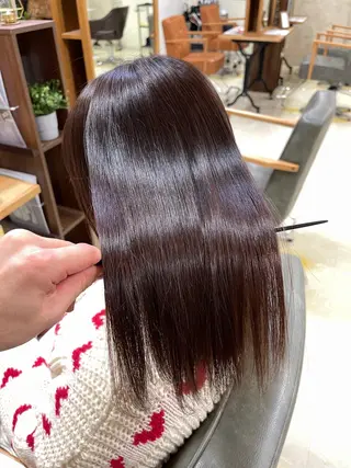 セミロング 縮毛・酸性ストレート 特化のヘアスタイル